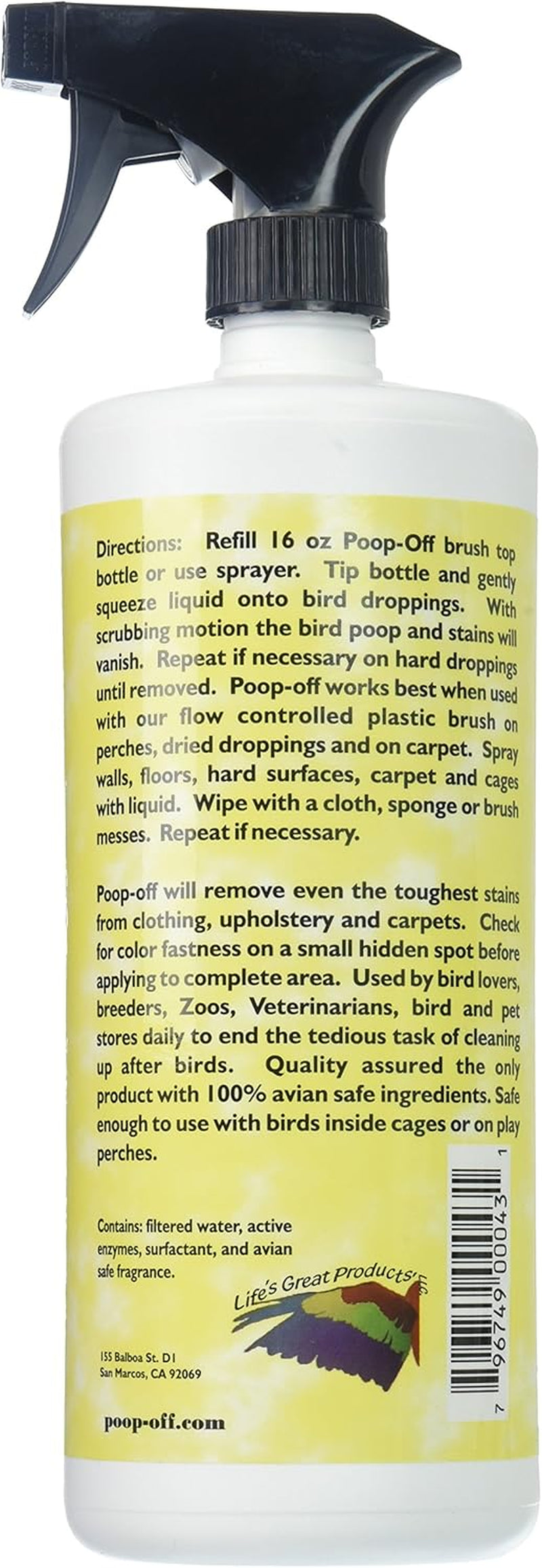 Bird Poop Remover Sprayer, 32-Ounce