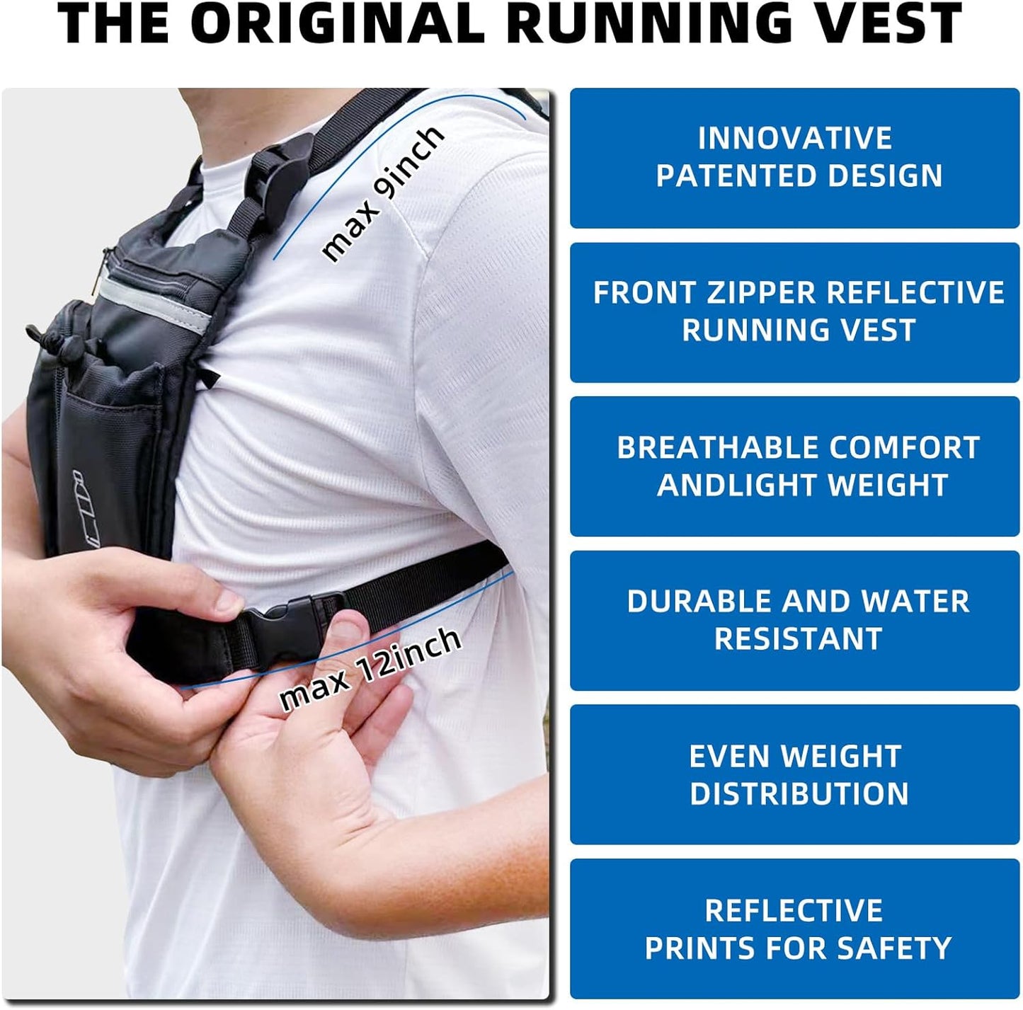 Chest Pack Running Vest with Hydration Bottle