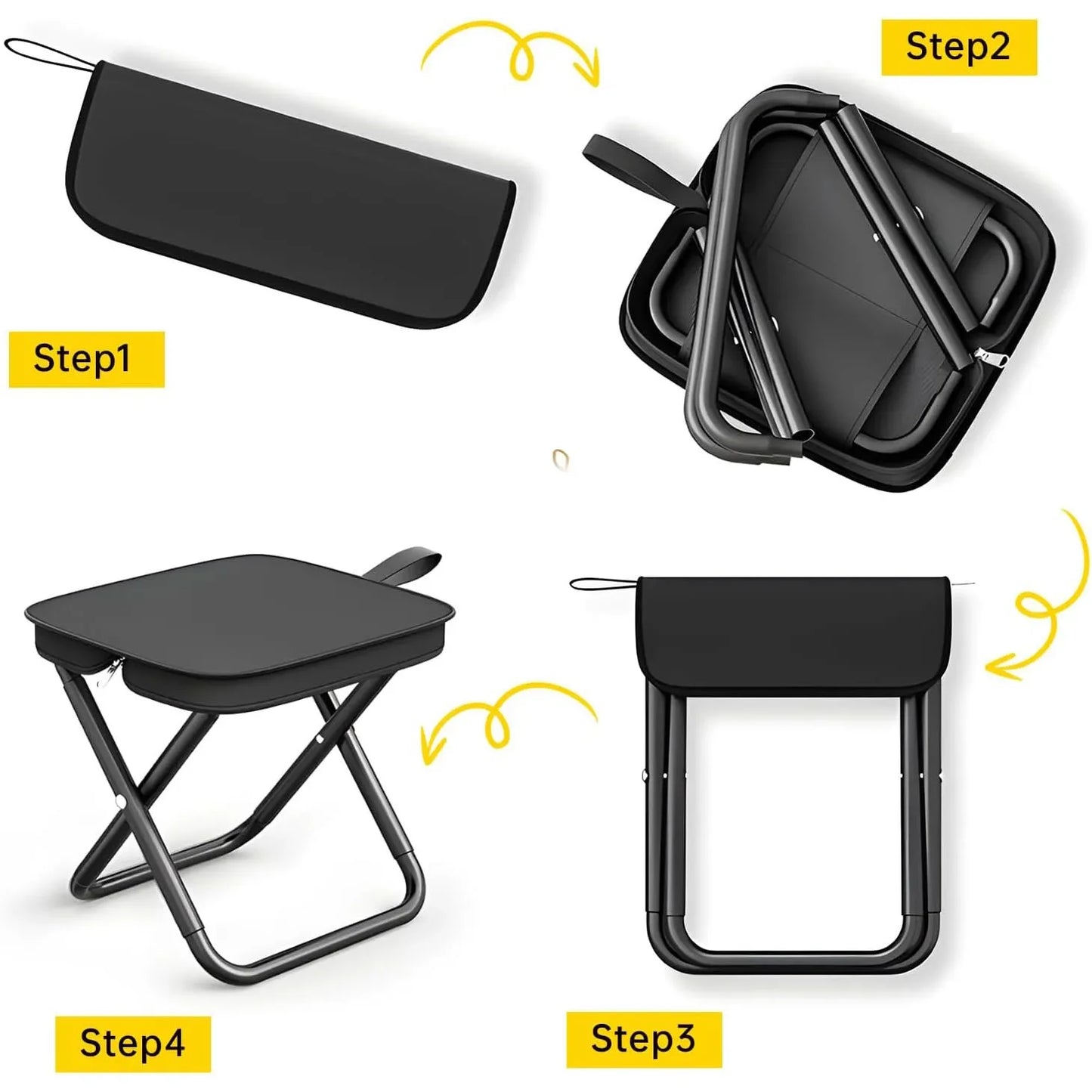 Portable Multifunctional Outdoor Picnic Camping Folding Chair Ultra Light Fishing Stool Travel Stool Home Low Stools Small Stool