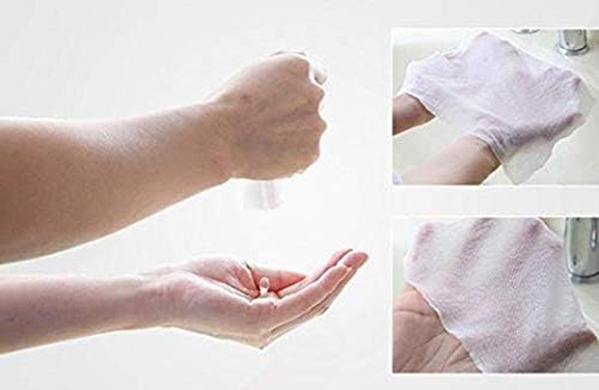 Compressed Towel, Baby Wipes Wet Wipes Travel Disposable Napkins Mini Magic Coin Tissues Portable for Camping Home Beauty Travel Sports Outdoor, 100 Count Expand to 8.7” X 7.9”