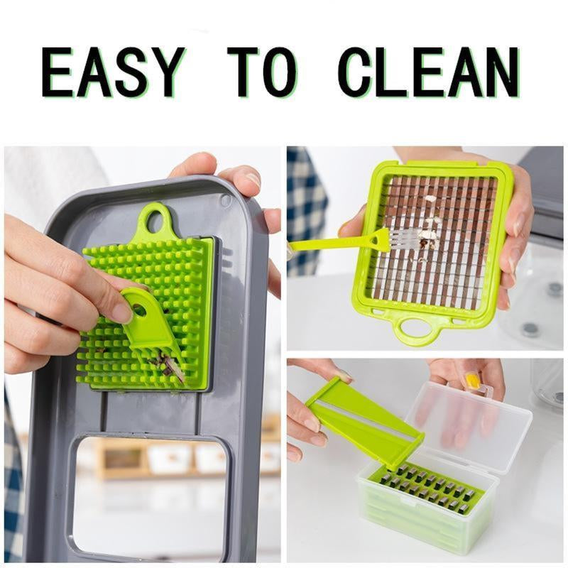 Multifunctional Vegetable Chopper Set, Dual-Blade Professional Vegetable Julienne Slicer, Quickly Cut Vegetables, Potatoes, Onions, Etc. Multifunctional Kitchen Tool, Father'S Day Gift