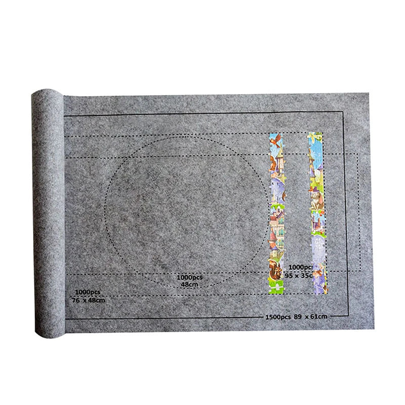 Puzzles Pad Jigsaw Roll Felt Mat Playmat Puzzles Blanket for up to 1500 Pcs Puzzle Accessories New Portable Mat (Only Mat)