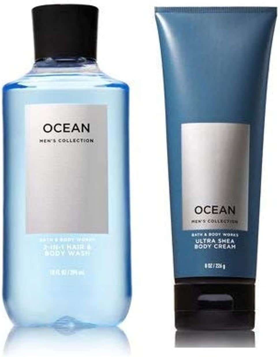 Bath and Body Works Men'S Collection Ultra Shea Body Cream & 2 in 1 Hair and Body Wash OCEAN.
