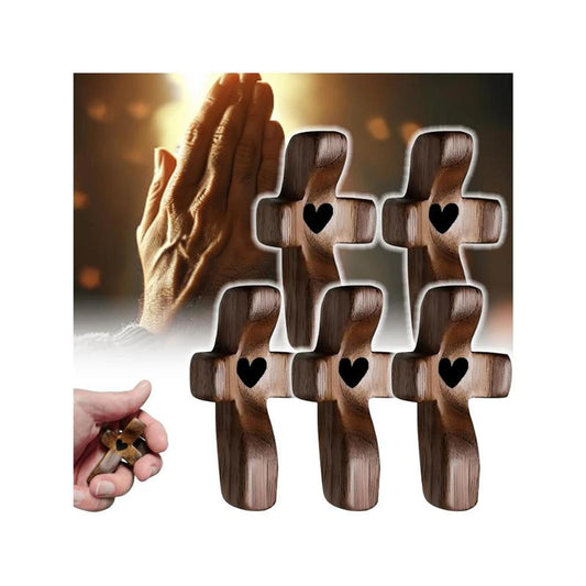 20Pcs Cross My Heart Handheld Pocket Cross-Encouragement Gift for Christians, Prayer, Easter Gift,Birthday, Graduation, and More