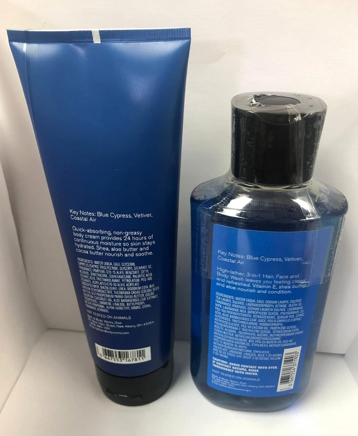 Bath and Body Works Men'S Collection Ultra Shea Body Cream & 2 in 1 Hair and Body Wash OCEAN.