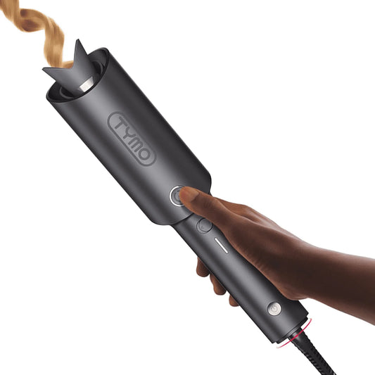 CURLPRO Automatic Curling Iron - Achieve Effortless Beach Waves with Rotating Curler, 500M Ionic Technology, Dual Voltage, Lightweight Design, 1 Inch in Gray