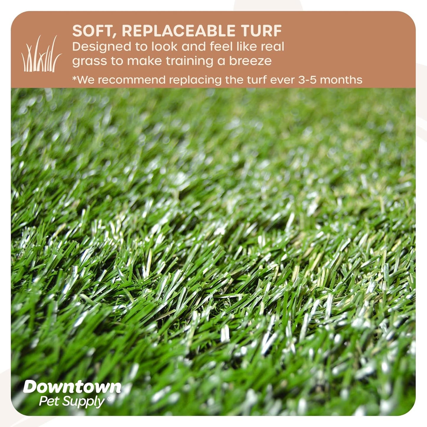 Dog Pee Potty Pad, Bathroom Tinkle Artificial Grass Turf, Portable Potty Trainer (20 X 25 Inch with Drawer)