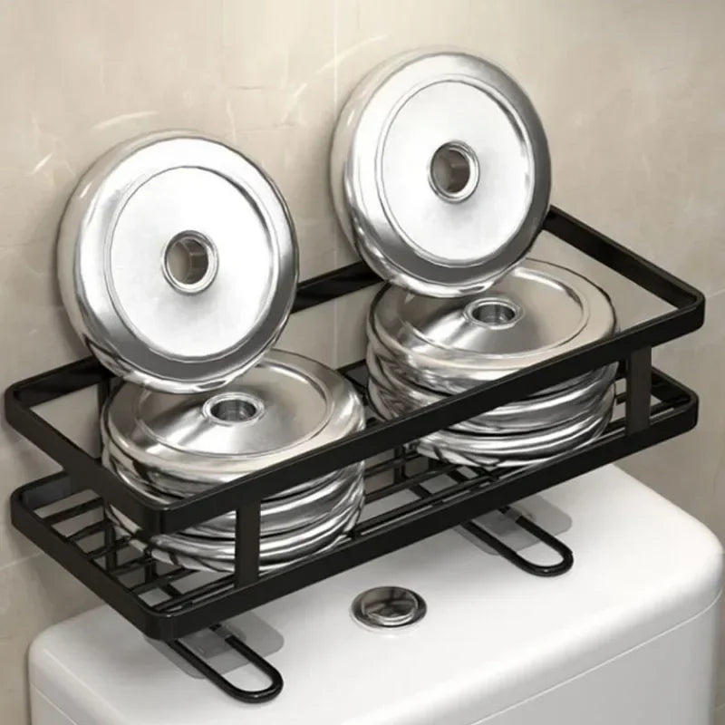 Toilet over the Shelf Toilet Storage 1Tier Bathroom Shelves Organizer,Multi-Function Paper Holder Basket No Drilling Space Saver