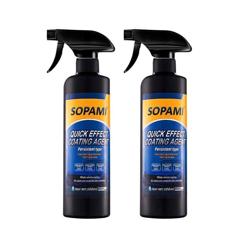 SOPAMI 16.91Oz Quick Acting Automotive Coating Agent Quick Acting Automotive Paint Wax Liquid Cross Film Crystal Coating Spray Brightening Repair Multi-Purpose Paint Regenerator Ceramic Automotive Coating Spray