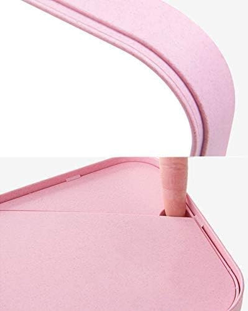 (Beige) -  Desktop Makeup Mirror,Foldable Makeup Mirror Simple Portable Princess Mirror Square Mirror Makeup Mirror for Women (Beige)