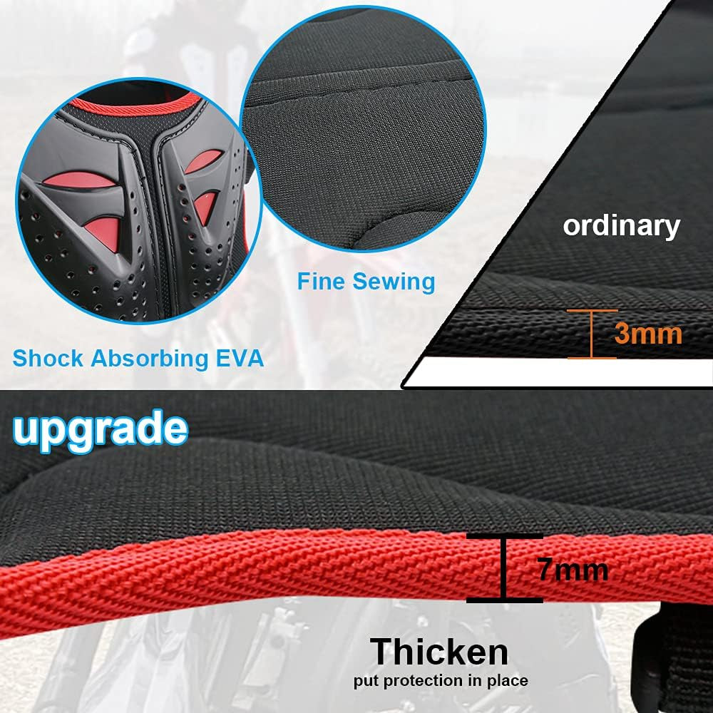 Upgraded Motorcycle Kids Armor Suit Dirt Bike Gear Elbow Knee Pads Chest Belly Protector Motocross Riding Guards Set