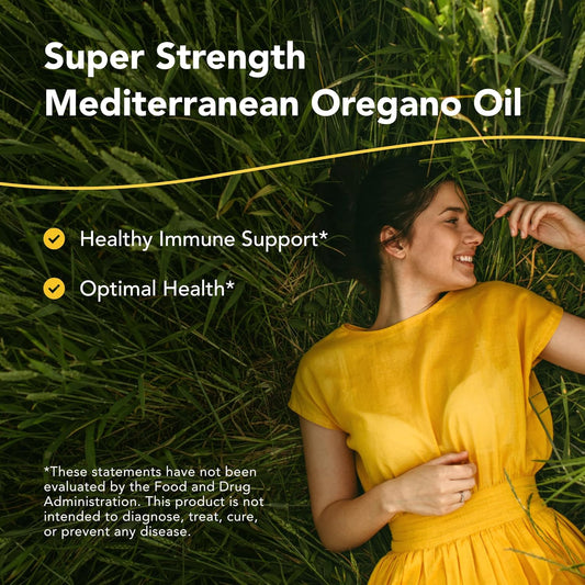 Super Strength Oreganol P73 - 60 Softgels - Immune System Support - Vegan Friendly Wild Oregano - Non-Gmo - 60 Servings