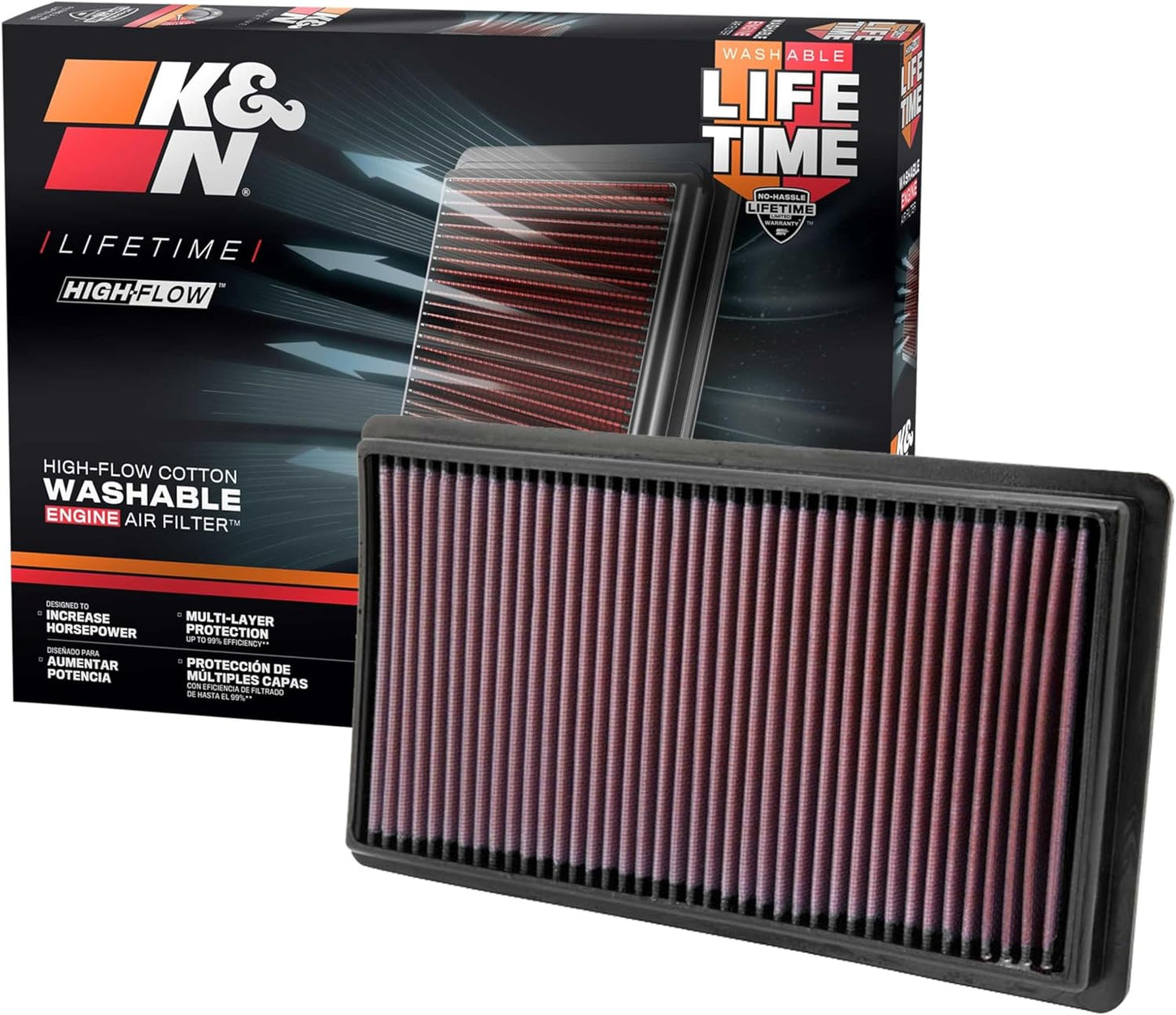 Filters 33-2395 High Performance Replacement Air Filter, Heather Red