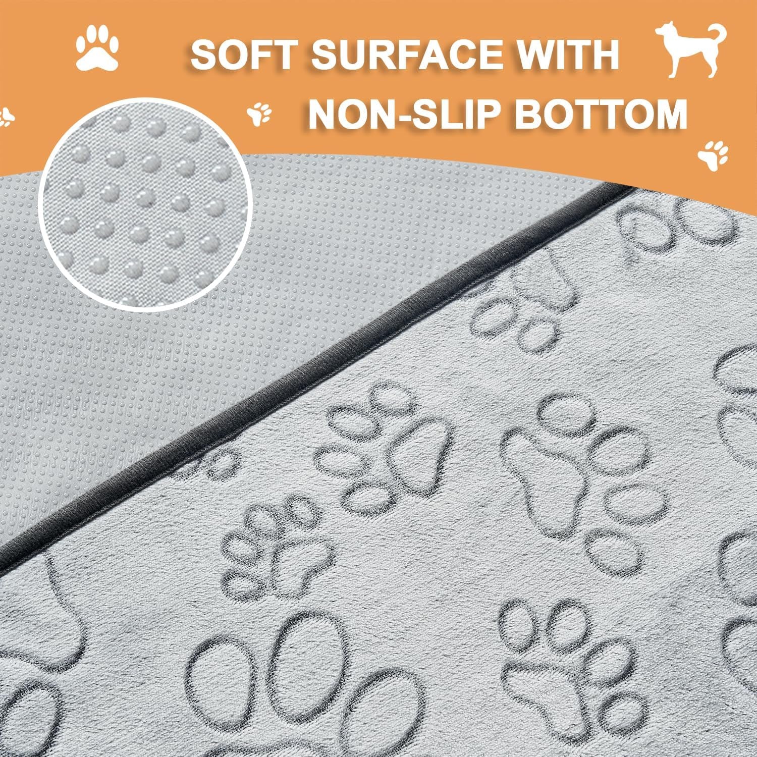 Reusable Puppy Pads, 2 Pack Washable Pee Pads for Dogs, Waterproof Non Slip Wee Wee Pad, Absorbent and Leakproof Training Mats for Potty, Crate, Playpen, Bed, Sofa, 18"X 24"