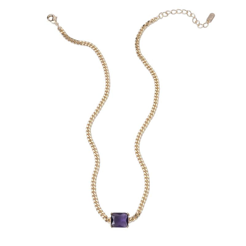 MEIITRUE 14K Gold Plated Cubic Zirconia Pendant Necklaces for Women, Hypoallergenic Fade-Resistant Cuban Link Choker Necklace, Trendy Fashion Jewelry for Girls