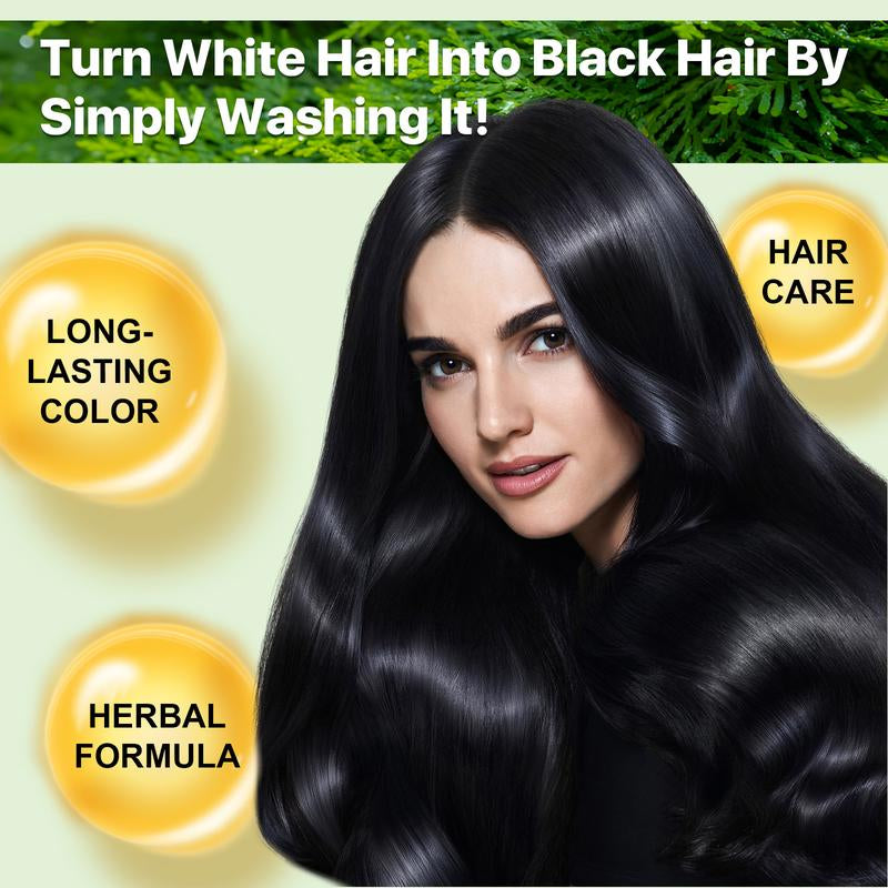 Yecuce Herbal Ingredients Hair Color Shampoo for Gray Hair Coverage - Black or Coffee Hair Dye Shampoo 3 in 1 for Women Men Grey Hair (500Ml) Springtok Haircare