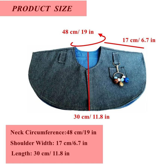 Parrot Anti-Scratch Bird Poop Shoulder Protector Birds Anklet Toys, Multi-Functional Bird Diaper Flight Suits Pee Pads Diaper Poop Shawl for Medium Cockatiel Parakeet Macaw (Shoulder Protector-Blue)
