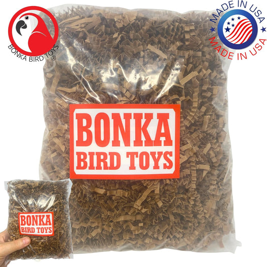 1574 Natural Crinkle Paper Foraging Bird Craft Basket Shred