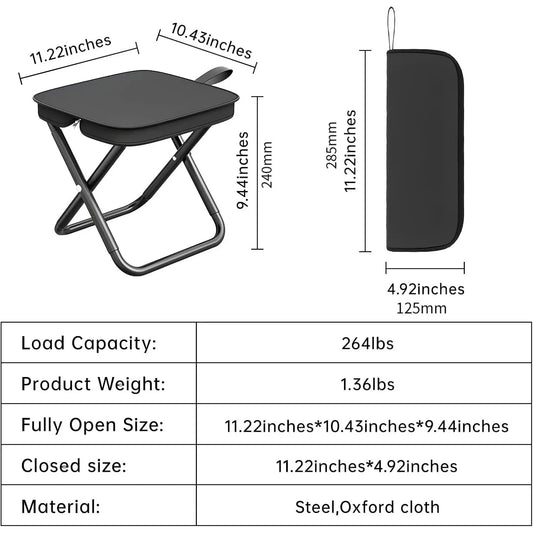 Portable Multifunctional Outdoor Picnic Camping Folding Chair Ultra Light Fishing Stool Travel Stool Home Low Stools Small Stool