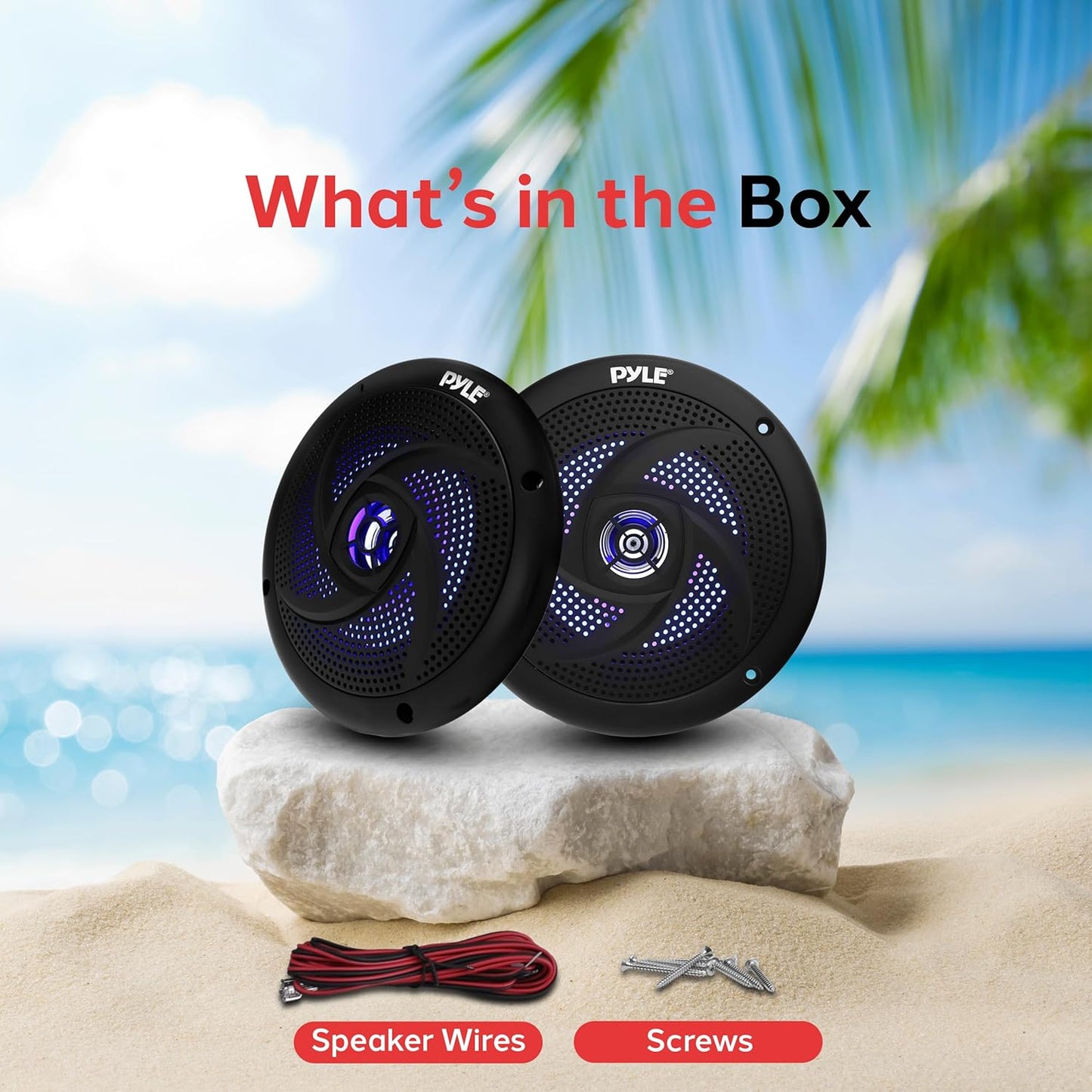 Marine Speakers - 5.25 Inch 2 Way Waterproof and Weather Resistant Outdoor Audio Stereo Sound System