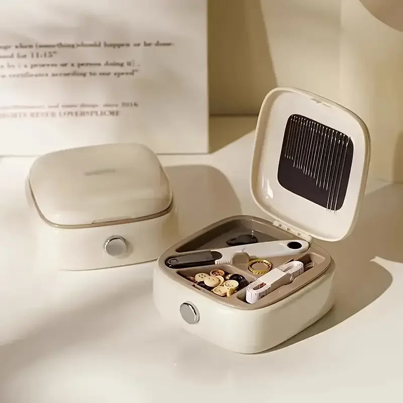 Exquisite Compact Sewing Boxes, Magnetic Needle and Thread Box Household Set,Thread Repair Tool,Handmade Stitch Storage Box