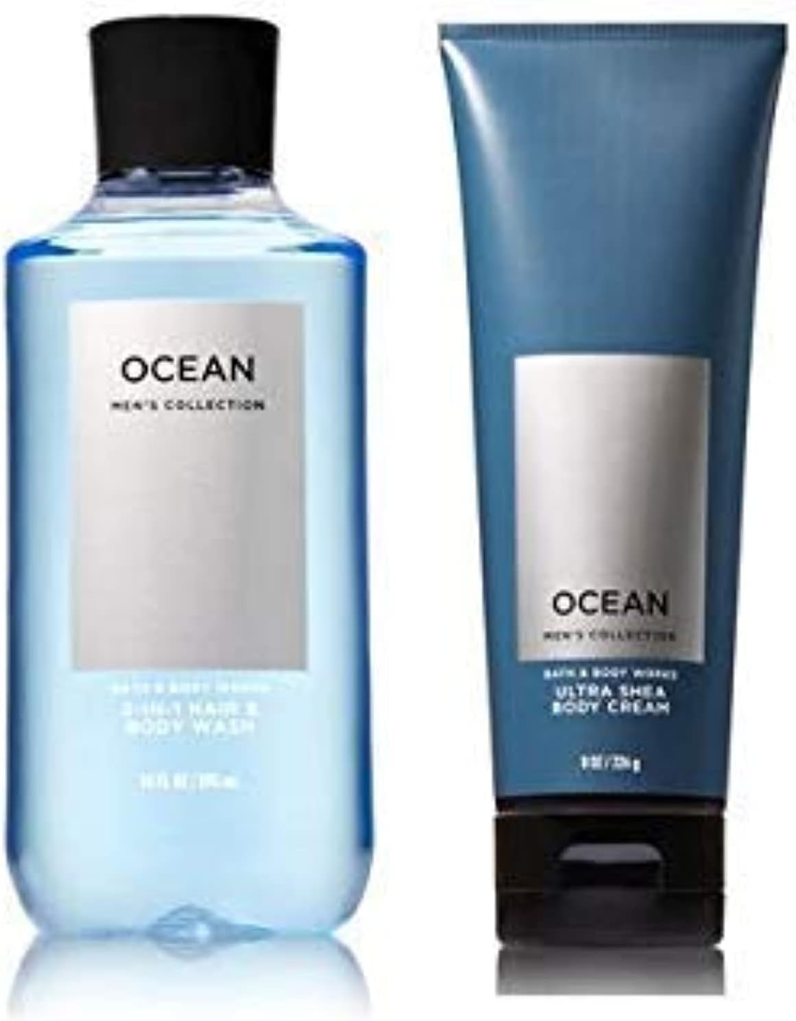 Bath and Body Works Men'S Collection Ultra Shea Body Cream & 2 in 1 Hair and Body Wash OCEAN.