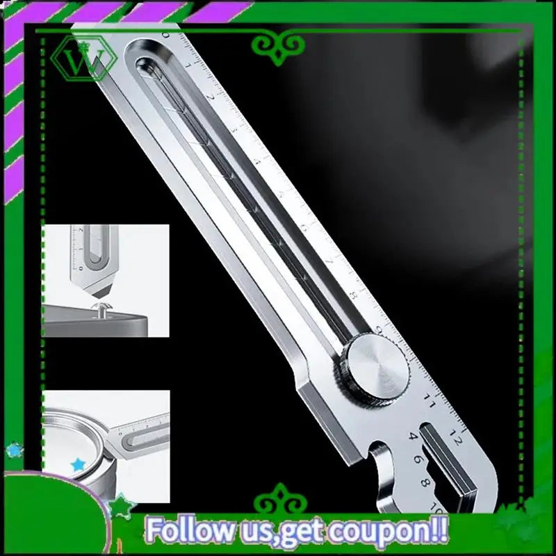 Reliable-6 in 1 Multifunction Stainless Steel Utility Knife Tail Break Design/Ruler/Bottle Opener Retractable Box Cutter