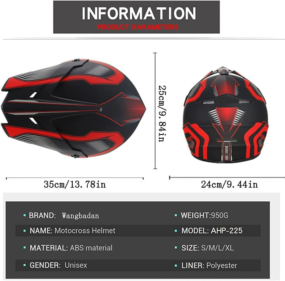Youth Motorcycle Helmet, Suitable for All Seasons,Boys and Girls Motocross Full Face Helmets,Dot/Fmvss-218 Certification Standard,K,M