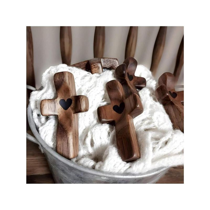 20Pcs Cross My Heart Handheld Pocket Cross-Encouragement Gift for Christians, Prayer, Easter Gift,Birthday, Graduation, and More