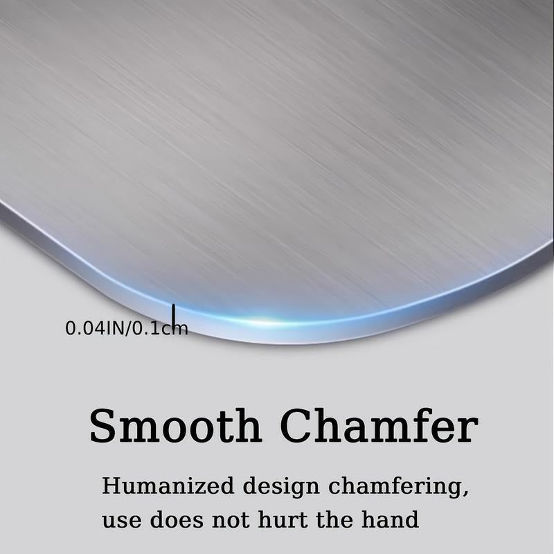 Stainless Steel Double-Sided Chopping Board - Modern Cutting Board for Meat and Vegetables, Eco-Friendly Kitchen Accessory, 1 Count
