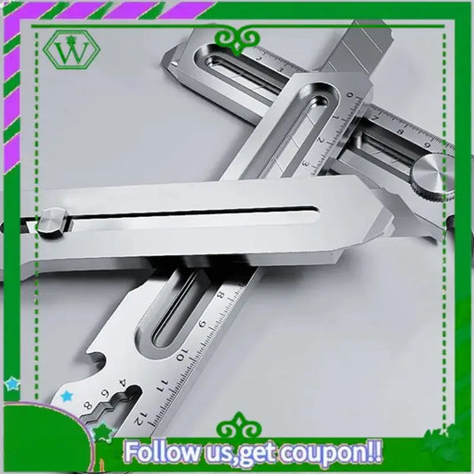 Reliable-6 in 1 Multifunction Stainless Steel Utility Knife Tail Break Design/Ruler/Bottle Opener Retractable Box Cutter