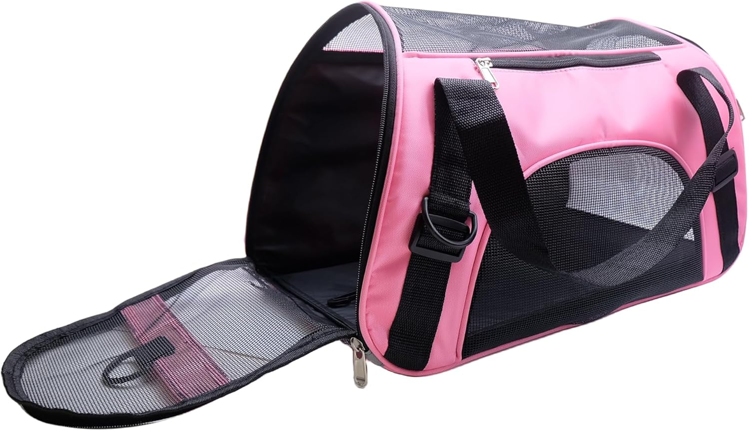 Cat Carrier,Soft-Sided Pet Travel Carrier for Cats,Dogs Puppy Comfort Portable Foldable Pet Bag Airline Approved (Medium-Lightpink)