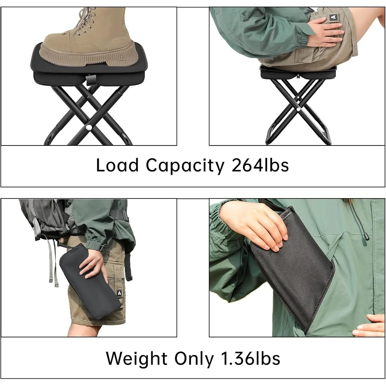 Portable Multifunctional Outdoor Picnic Camping Folding Chair Ultra Light Fishing Stool Travel Stool Home Low Stools Small Stool