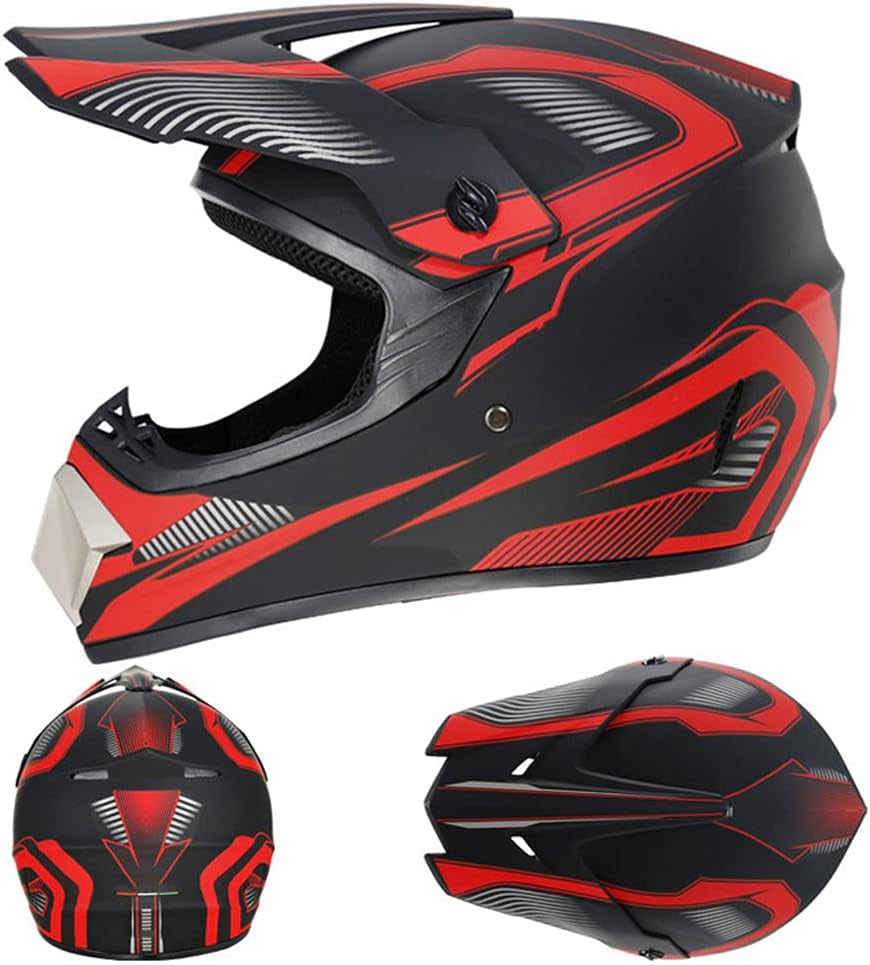 Youth Motorcycle Helmet, Suitable for All Seasons,Boys and Girls Motocross Full Face Helmets,Dot/Fmvss-218 Certification Standard,K,M