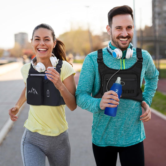 Chest Pack Running Vest with Hydration Bottle