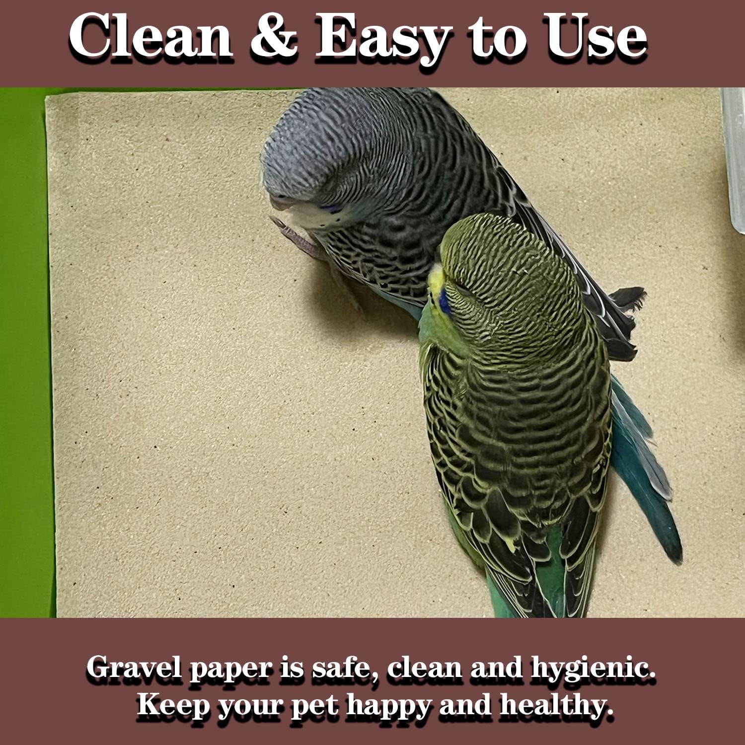 30 Pcs Gravel Liner Paper for Bird Cage, 11 X 17 Inch Birdcage Liner Bedding Calcium Paper Special for Bird Cage in Sea Sand (Pick Your Size)