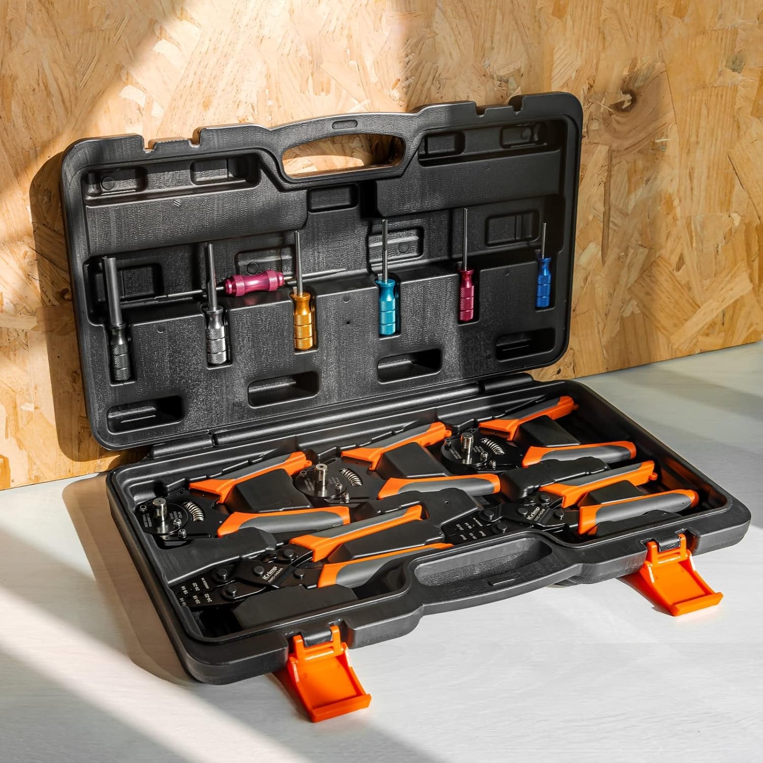 Icrimp Deutsch Terminal Crimp Tool Kit, Close Barrel and Open Barrel Crimper, Deutsch Removal Extraction Tool for Deutsch DT Connectors, Solid & Stamped Contacts, Delphi Weather Pack Terminals-12Pcs