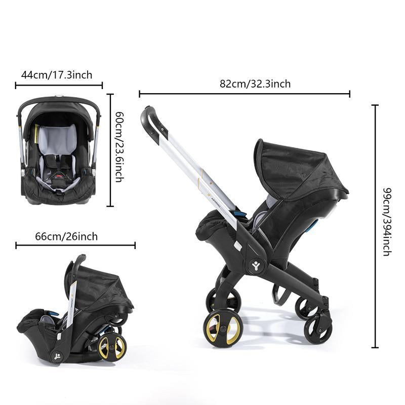 Cochildor Crossing Stroller All in One Convertible Baby Stroller Withoutlatch Base -Toddler Stroller with Reversiblestroller Seat Travel System Stroller Walk Gently Used Stroller