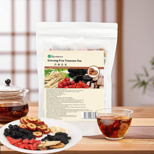 Ginseng Five Treasures Tea Mulberry Goji Berry Triangle Package Red Date Combination Flower Tea Food