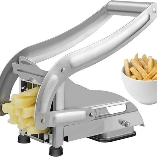 Multifunctional Stainless Steel French Fry Cutter , Vegetable Potato Chopper, Includes 1/2 & 3/8-Inch Blades Ideal for Air Fryer Foods, Carrots, Cucumbers,Onion, Kitchen Utensils, Hot Summer Picks