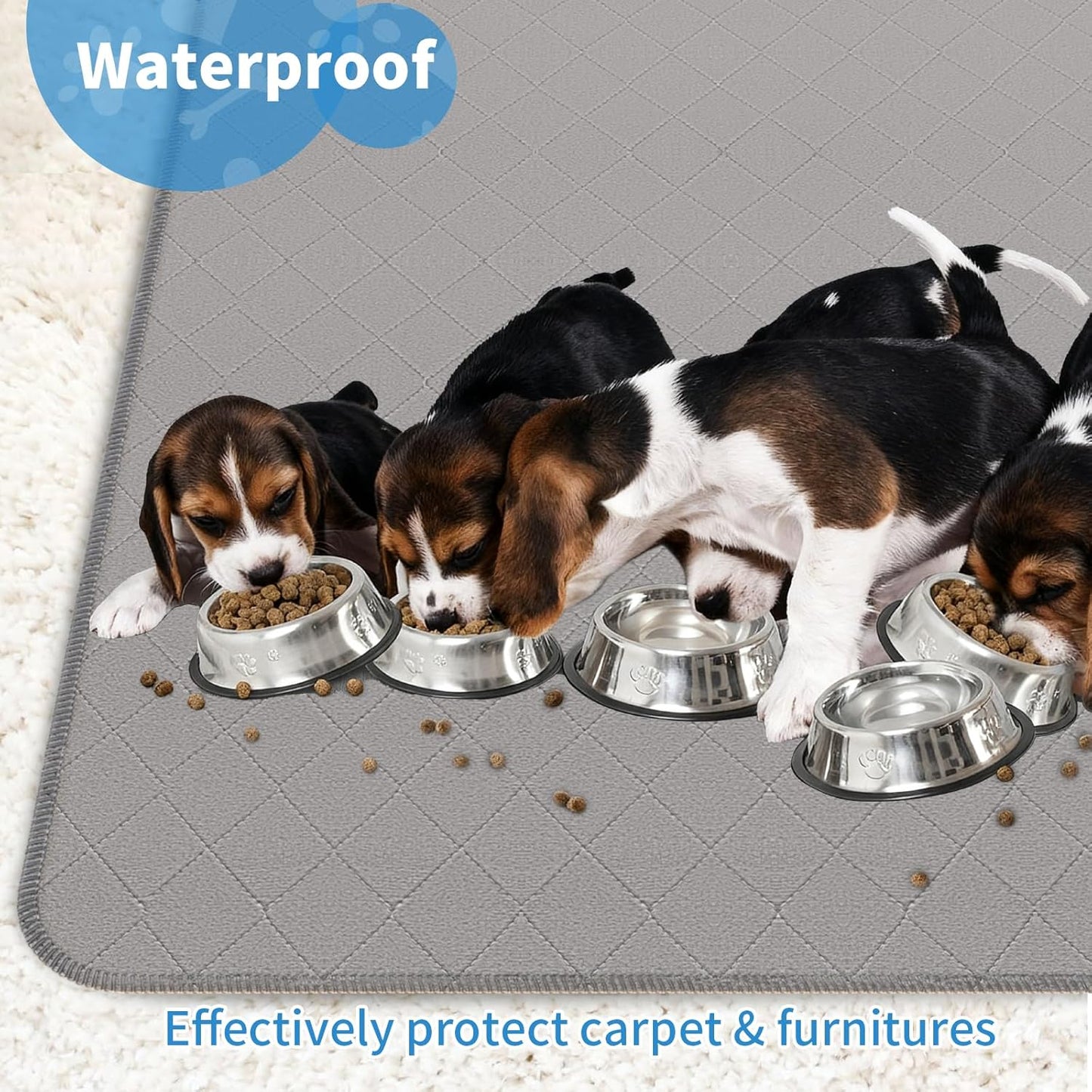 Washable Puppy Dog Pee Pad, 34" X52" Extra Large, Waterproof Whelping Training Mat for Playpen Crate, Floor, Bed,Sofa and Trunk [Premium Fabrics That Can Be Used by Humans]