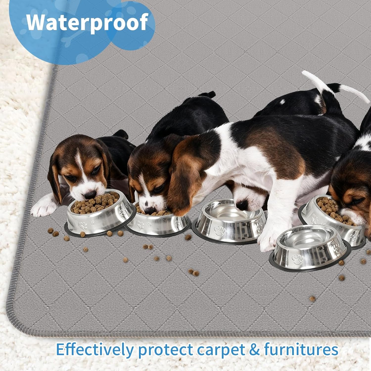 Washable Puppy Dog Pee Pad, 34" X52" Extra Large, Waterproof Whelping Training Mat for Playpen Crate, Floor, Bed,Sofa and Trunk [Premium Fabrics That Can Be Used by Humans]