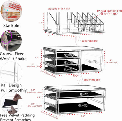 Clear Makeup Organizers Box