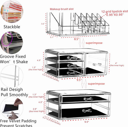 Clear Makeup Organizers Box