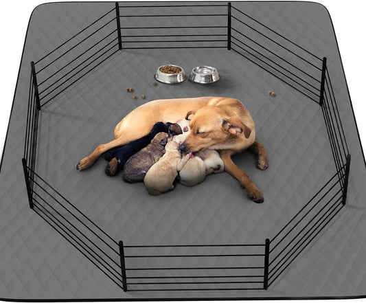 Washable Puppy Dog Pee Pad, 34" X52" Extra Large, Waterproof Whelping Training Mat for Playpen Crate, Floor, Bed,Sofa and Trunk [Premium Fabrics That Can Be Used by Humans]