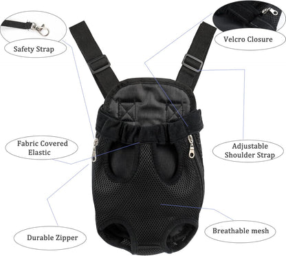 Pet Carrier Backpack - Adjustable Dog Carrier for Hiking, Travel & Carrying - Puppy & Dog Front Carrier