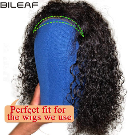 22 Inch Canvas Block Head Mannequin Wig Head with Stand Pink for Display with Mount Holes(Rosy)