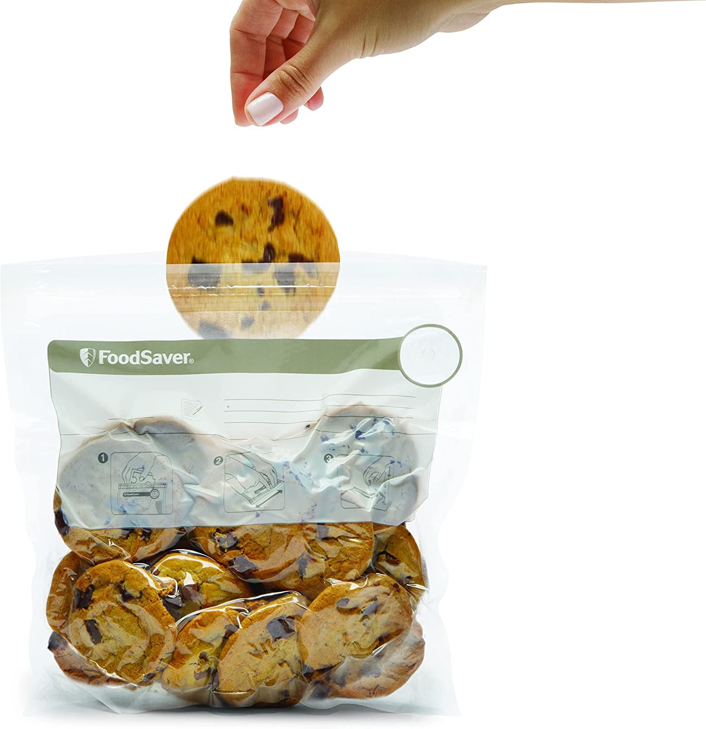 Vacuum Sealing Zipper Bags | Vacuum Sealer Bags for Custom Fit Airtight Food Storage and Sous Vide | Gallon Size Bags (3.78 L) | 12 Count