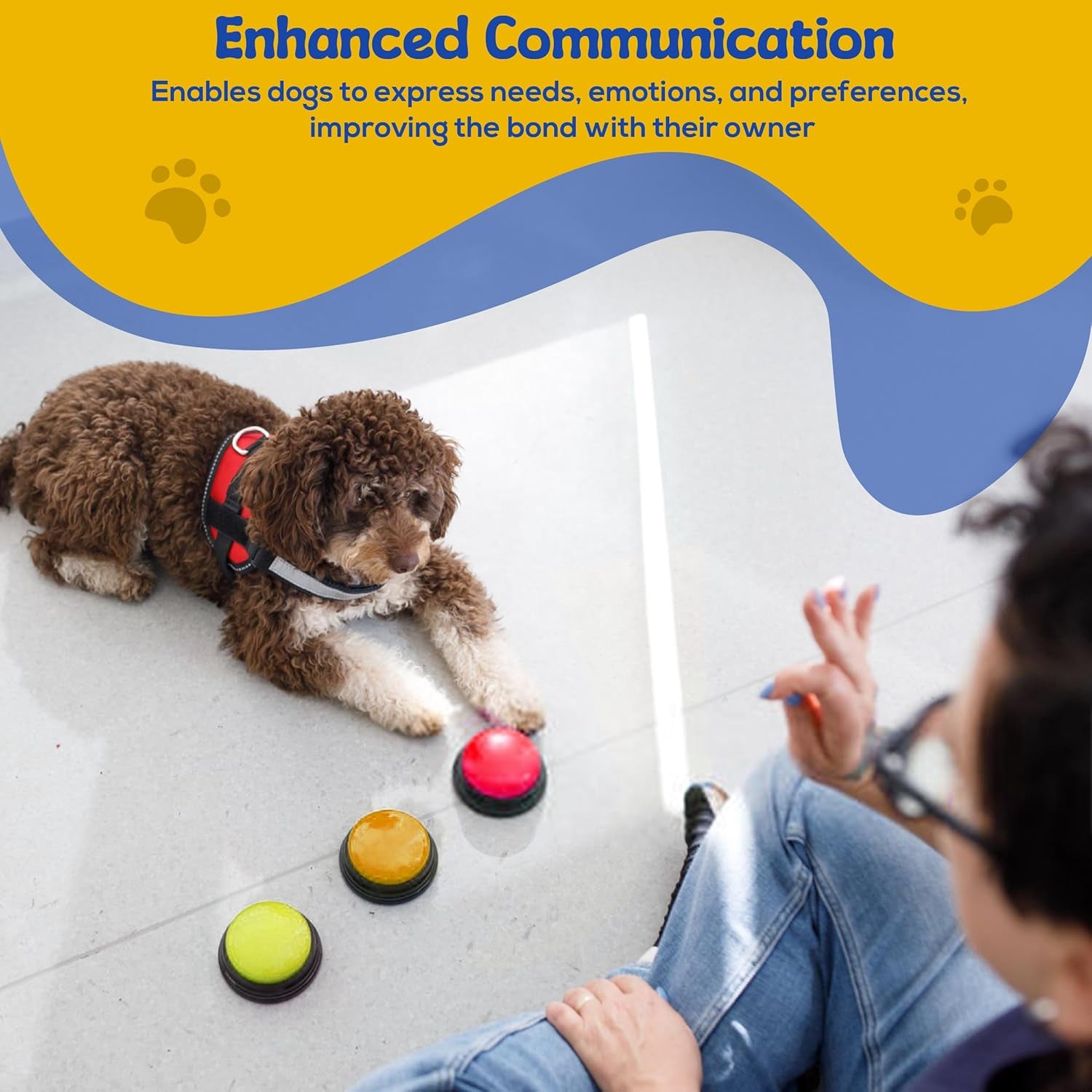 Dog Buttons for Communication (Pack of 6)