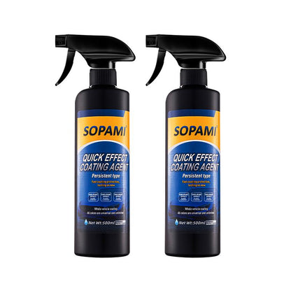 SOPAMI 16.91Oz Quick Acting Automotive Coating Agent Quick Acting Automotive Paint Wax Liquid Cross Film Crystal Coating Spray Brightening Repair Multi-Purpose Paint Regenerator Ceramic Automotive Coating Spray